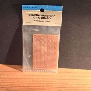 NEW RADIO SHACK TANDY GENERAL PURPOSE IC PC BOARD 417 INDEXED HOLES #276-2150A